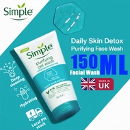 Simple Daily Skin detox Purifying Facial Wash Suitable for Oily Prone All Skin Face Wash 150ml pencu