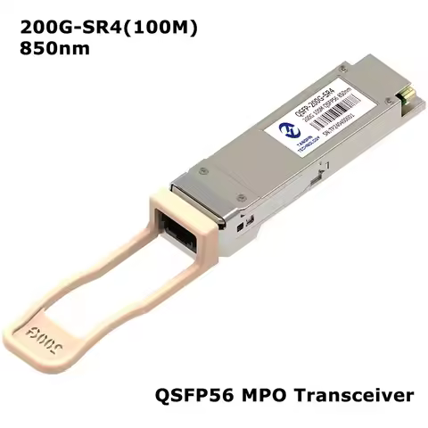 200G SR4 QSFP56 MPO Transceiver, Multimode QSFP Module, 100m, for Cisco, Meraki, Ubiquiti, Fortinet,