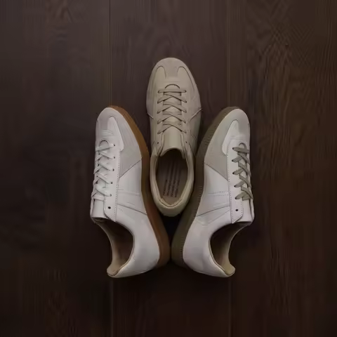 German Military Trainer Shoes Cowhide Sneakers GAT Classic Genuine Leather Rof Stlye Shoes for Men V