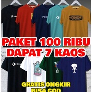 CODE A17B DISTRO T-SHIRTS 1 THOUSAND GET 7 DISTRO T-SHIRTS FOR MEN WOMEN 1K GET 7 PCS MEN'S OBLONG D