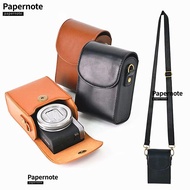 PAPERNOTE Camera , Leather Portable Storage Bag, Adjustable Strap Waterproof Shockproof Photography 