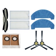 robot vacuum cleaner main brush/side brush/dust bag/filter/mop cloth compatible with iLife T20S spar