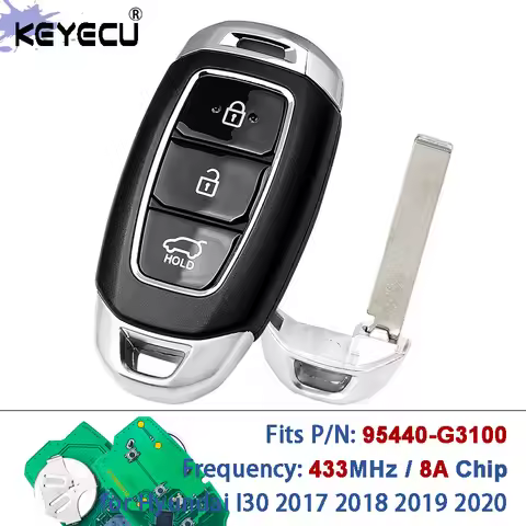 KEYECU P/N: 95440-G3100 FCC ID: SYEC3FOB1608 433MHz ID8A Chip Keyless Smart Remote Key Fob for Hyund