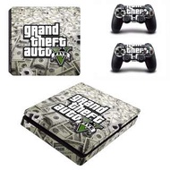 全新 GTA 5 PS4 Slim Playstation 4保護貼 有趣貼紙 包主機底面+2個手掣)