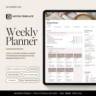 [NOW DIGITAL] Notion Template, Weekly Planner, Digital Planner, To Do List, Goal Setting, Notion Pla