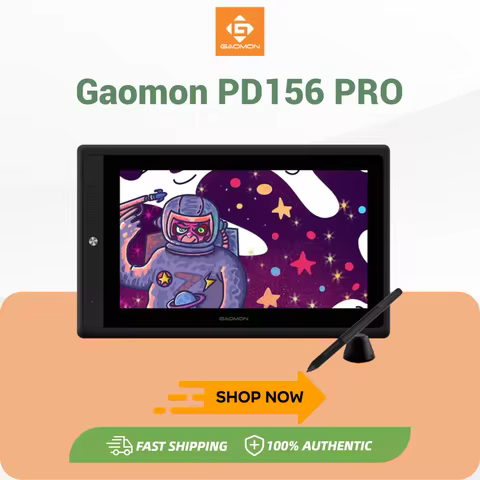 GAOMON PD156PRO Graphics Tablet Display for Drawing 15.6” Full-Laminated IPS HD Screen with 8192 Lev