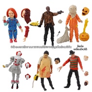 ตัวละครหลักจากหนังสยองขวัญ Q Version Freddy Vs Jason Pumpkin Head Texas Elec Play Joker Display Figu