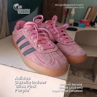 UNGU MERAH Adidas Gazelle Indoor Pink Purple Black Sneakers Original