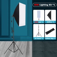 Photography LED 60W/80W/85W/135W/300W Photo Studio Softbox Continuous Lighting Kits สตูดิโอถ่ายภาพ ไ