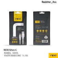 Rexi FAST CHARGING Type C Data Cable KA01-C Flat Cable 2.4A ORIGINAL
