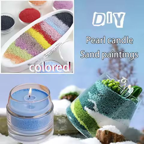 250G Package Sand Painting Wax Granular Pearl Wax Ice Flower Candle DIY Colour Candle Making Materia