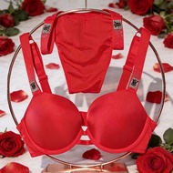 2-Piece Sexy Rhinestone Lingerie Set Comfortable Push Up Panties YGVK