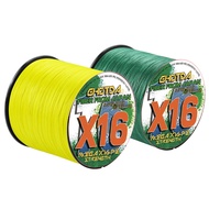 GHOTDA 300m 16-Strand Braided PE Fishing Line, Abrasion-Resistant, Zero-Stretch, Multicolor