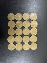 （銅色伍毫20枚1980年）香港硬幣英女王伊利沙伯二世銀色1980年五毫 Government of Hong Kong Queen Elizabeth ll 1980 $0.5