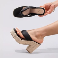 QC products - 10cm Wedges Shoes with Hemp Rope - beach shoes - travel shoes for women