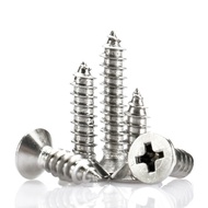 [JLY] 304 Stainless Steel Phillips Countersunk Self-Tapping Wooden Screws Flat Self-Tapping Screws W