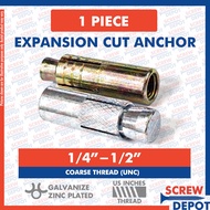 1PC Cut Anchor 1/4 5/16 3/8 1/2 Expansion Bolt / Anchor Bolt Screw Depot