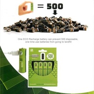 4 件 1100mAh 微型 USB 可充電 AA 電池 qqbckp 4 Pcs. 1100mAh Micro-USB Rechargeable AA Batteries  磁吸充電 USB無線電池