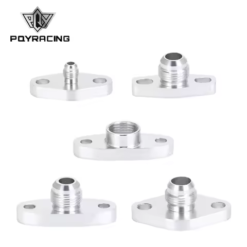 AN4/10 1/2"NPT Turbo Oil Feed Inlet / Drain Outlet Flange Adapter Kit w/Gasket For T3 T4 T25 T28 T30