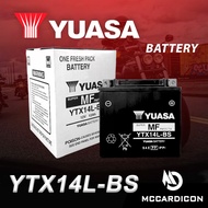 แบตเตอรี่แห้งแยกกรด ยัวซ่า (Yuasa) YTX14L-BS สำหรับ Harley Davidson Street500, Street750, Sportster