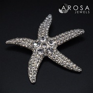 AROSA JEWELS Wildlife Series Starfish brooch pin kerongsang B7-01 (5.0cm x 5.0cm)