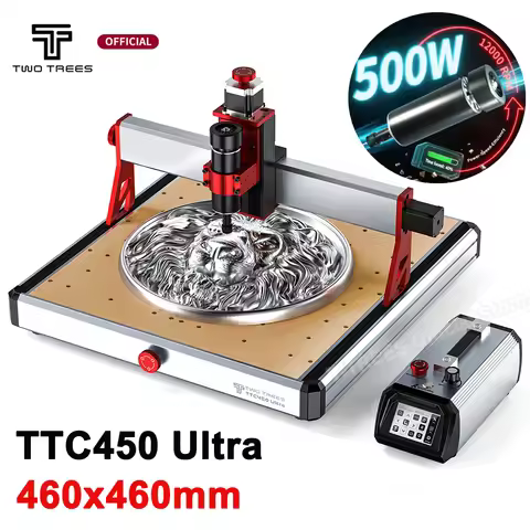 Twotree TTC450 Ultra CNC Engraving Machine 500W Spindle Motor 12000RPM Metal Slide for Stainless Ste