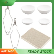 [In Stock] 7pcs Melting Crucible Kit for Jewelry Silver Metal, with 4pc Ceramic Quartz Crucible Bowl