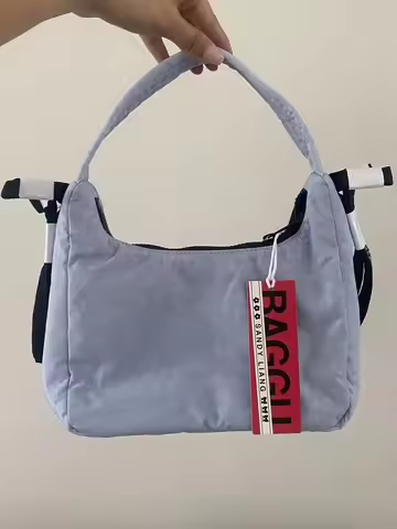 Bag Baggu Women's Baggu Bow Handbag Pure Color Underarm Nylon Versatile Women's Bag British Style Ca