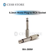 6.35mm 1/4 inches Jack Male To RCA Female plug Audio Adapter Mono RCA Connector cable TS For speaker