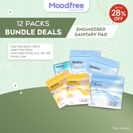 [Value Set] Moodfree Sanitary Pad Bundle (12 Packs) | Women Period Pad | Tuala Wanita | 卫生棉