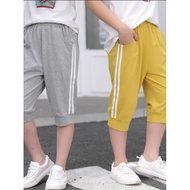 Children's 7/8 Pants unisex children's daily pants rib list pants for children aged 3 years 4 years 