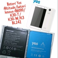 Bateri Yes m631 Altitude/bateri lenovo A6000/K30-T/K30-W/K3 BL242