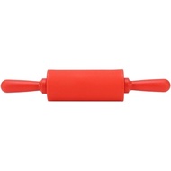Silikon Rolling Pin Doh Roller Alat Pembakar Pastri untuk Dapur Rumah (Merah) 9OT2