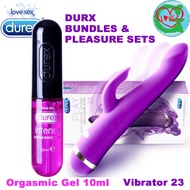 [Discreet Packaging and Combo Value Deal] Durex Rabbit Vibrator 23 for Women 5 Speed 2 Motor G Spot Vibrating Stimulator Vagina Dildo Vibrators Sex Toys for Adults Sex Shop
