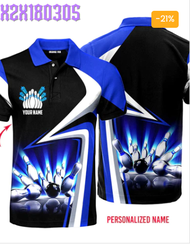 Amazing Bowling Strike Custom Name Polo Shirt For Men &amp; Women NP1024