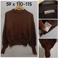 Rodeo Crown Dark Brown Sweater Size L Smooth KnitWanita KL695