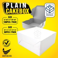 White Cake Box 100pcs or 50pcs   pack 4,6,7,8,9,10.5,11,12,13,14 inch Square Box