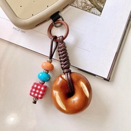 Simulation Bread Bagel Handmade Homemade Mobile Phone Chain ccd Lanyard Style Small Drip Light Luxur