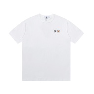 Maison-Kitsune MK summer double-headed little fox embroidery short-sleeved sports and leisure men an