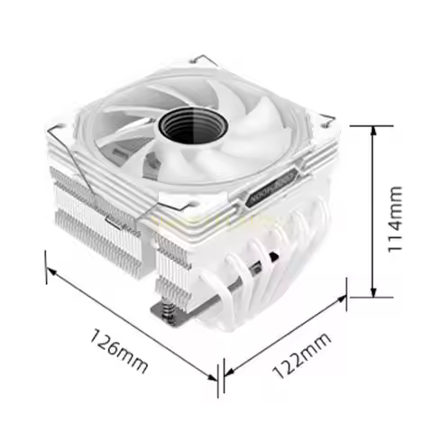 J1HC ARGB 12cm Fan Equipped Down Flows 6Heat Pipe CPU Air Coolers Fan for Socket AM4 AM5/LGA 115X/12
