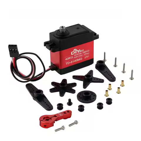 40KG TD-8140MG Digital Servo Metal Gear 180/270° Controllable 360° Continous Rotation for RC Car Rem