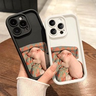 Sleeping Pig Case with High Edge Mattress Cover for Redmi 14C 13 Note 14 13 12 Pro Poco X7 X6 Mi 13T