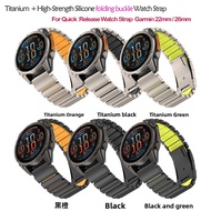 Suitable Garmin Watch Strap Garmin 22mm/26mm Turtle Back Buckle Titanium Alloy Quick Release Watch S