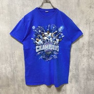 古著GILDAN MLB短袖印花T卹，藍色，復古，獨特的設計。