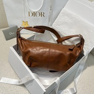 Dior, New Product D-journey Ingot Lunch Box Underarm hobo, Cowhide Material, Matching Light Gold Har