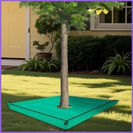 Garden Tarp 79 x 79 Inches Heavy Duty Waterproof Outdoor Mats Lawn Fabric with 12 Inch Hole for Yard