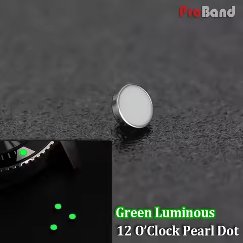 For Omega Seamaster 300 White Bead Green Luminous Watch Parts Dial Outer Ring Fluorescent Pearls Dot