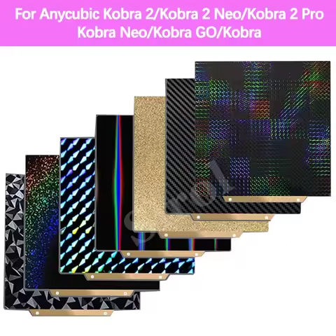 230x230mm For Anycubic Kobra 2/ Kobra 2 Pro/ Kobra 2 Neo Build Plate Double Side Pei Textured PEO PE