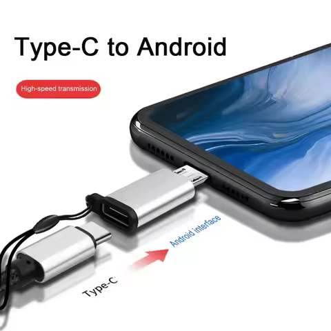 Micro USB To USB C Fast Charging Adapter 480Mbps Mini USB To Type C Converter For Samsung Xiaomi Hua