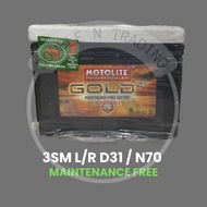 3SM L/R D31 / N70 MOTOLITE GOLD BATTERY